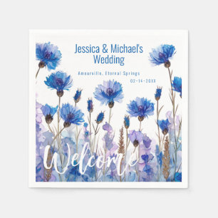 💍 Korenbloemen en Lavendel Elegantie Servet