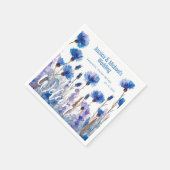 💍 Korenbloemen en Lavendel Elegantie Servet (Hoek)