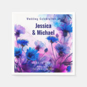 💍🪻 Korenbloemen en Lavendel Elegantie Servet (Voorkant)