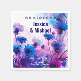 💍🪻 Korenbloemen en Lavendel Elegantie Servet