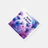 💍🪻 Korenbloemen en Lavendel Elegantie Servet (Hoek)