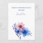 💍 Korenbloemen en Lavendel notitie op Geschenken Informatiekaartje (Achterkant)