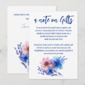 💍 Korenbloemen en Lavendel notitie op Geschenken Informatiekaartje (Voorkant / Achterkant)