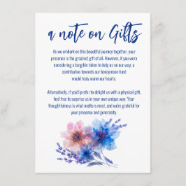 💍 Korenbloemen en Lavendel notitie op Geschenken Informatiekaartje