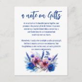 Korenbloemen en Lavendel notitie op Gifts Enclosur Informatiekaartje (Voorkant)