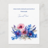 Korenbloemen en Lavendel notitie op Gifts Enclosur Informatiekaartje (Achterkant)