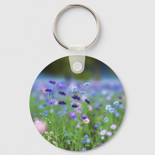 Korenbloosblauwe sleutelhanger (Voorkant)