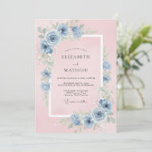 Korenschoon Kwarts Ranunculus Eucalyptus Bruiloft Kaart (Staand voorkant)