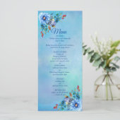 Korenschoonblauw in watercolor menu (Staand voorkant)