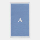 Korensiroblauw Monogram Initiaal Wit Aangepast Koe Servet (Voorkant)