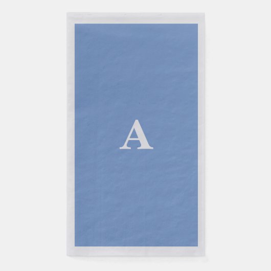 Korensiroblauw Monogram Initiaal Wit Aangepast Koe Servet (Voorkant)