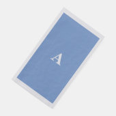 Korensiroblauw Monogram Initiaal Wit Aangepast Koe Servet (Hoek)