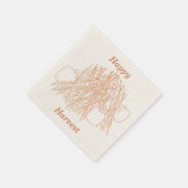 Korenstengels en pompoenen, gelukkige oogstservett servet (Hoek)