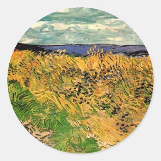 Korenveld met korenbloemen van Vincent van Gogh Ronde Sticker (Voorkant)