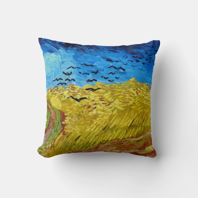Korenveld met kraaien, Van Gogh Kussen (Voorkant)