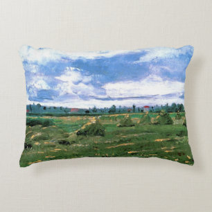 Korenvelden met hooibergen van Vincent van Gogh Accent Kussen