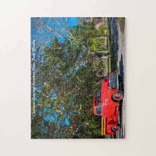 Koreshan State Park Florida. kerstcadeautjes Legpuzzel (Verticaal)