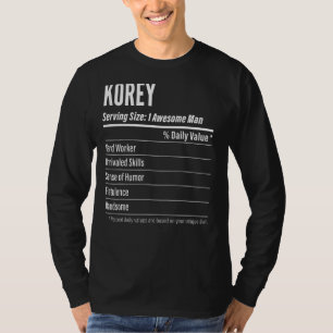 Korey Serving Maat Voeding Label Calorieën T-shirt