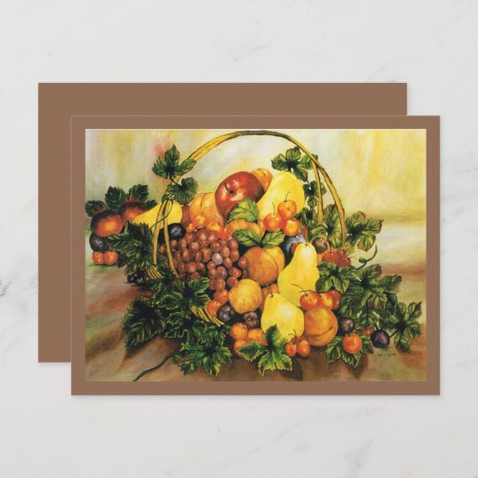 Korf fruit - Mini Collectible Prints Briefkaart (Voorkant / Achterkant)