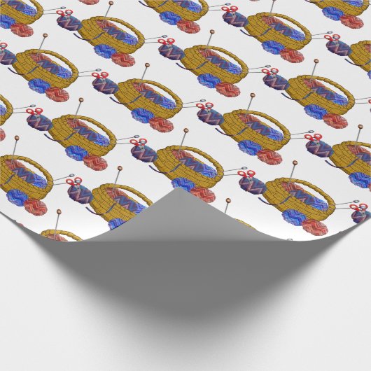 Korf met ganzennaalden cadeaupapier (Hoek)