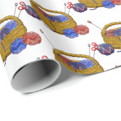 Korf met ganzennaalden cadeaupapier (Rol Hoek)