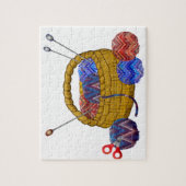 Korf met ganzennaalden legpuzzel (Verticaal)