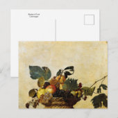 Korf op fruit van het Briefkaart Caravaggio (Voorkant / Achterkant)