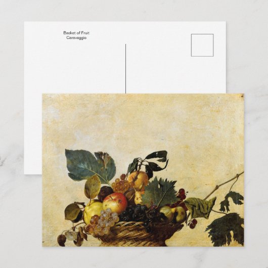 Korf op fruit van het Briefkaart Caravaggio (Voorkant / Achterkant)