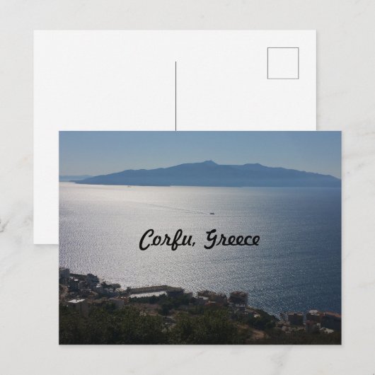 Korfoe, Grieks Briefkaart (Voorkant / Achterkant)