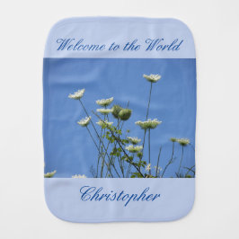Korfu Cream Wildbloemen Burp Cloth Monddoekje