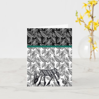 Korhogo-geïnspireerd Wenskaart Kaart