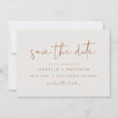 KORIANDER Bohemian Aardse Terracotta Save the Date Kaart (Voorkant)