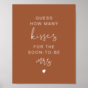 KORIANDER Boho Guess Hoeveel Kusjes Bruidsbord Poster
