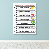 Koriander - De week van de hel Grappig Anti-Korian Canvas Afdruk (Insitu (Houten vloer))