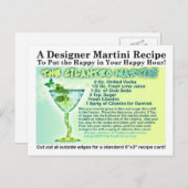 Koriander Martini Recept Briefkaart (Voorkant / Achterkant)