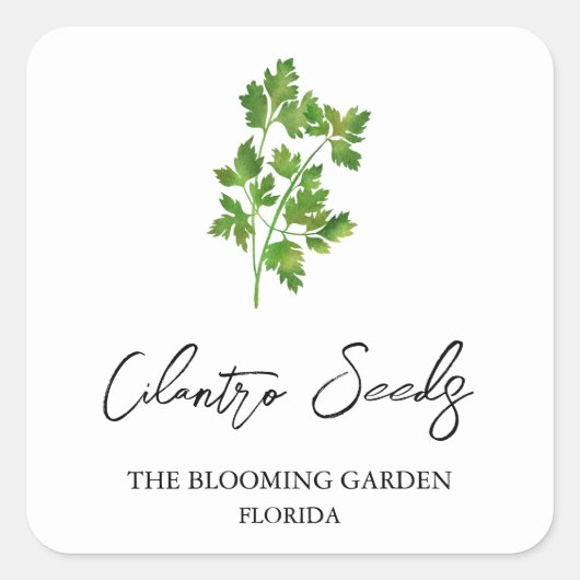 Koriander Seeds label (Voorkant)