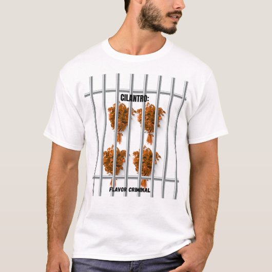 Koriander: Smaak Crimineel – Grappig Anti-Koriande T-shirt (Voorkant)
