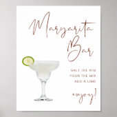 KORIANDER Terracotta Boho Margarita Bar Bord Poster (Voorkant)