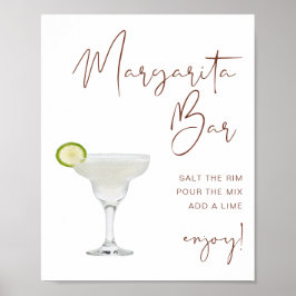 KORIANDER Terracotta Boho Margarita Bar Bord Poster