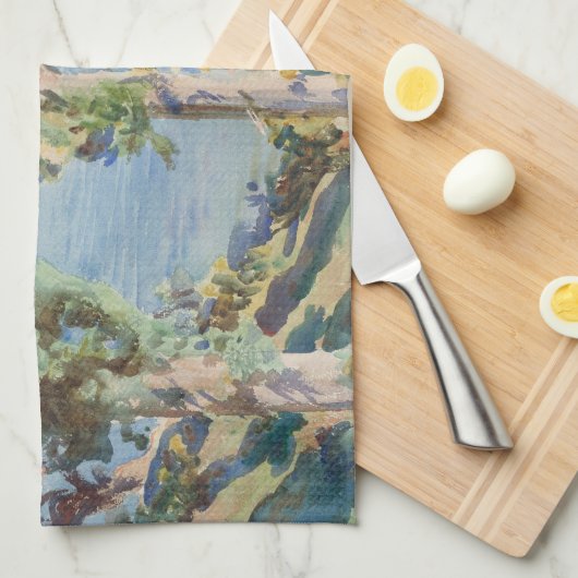 Koriandercipressen door John Singer Sargent Theedoek (Quarter Fold)