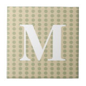 Korianderspecerij stemmingen stippen met monogram tegeltje (Voorkant)