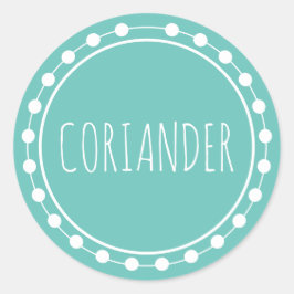 Korianderspecerijlabel Ronde Sticker