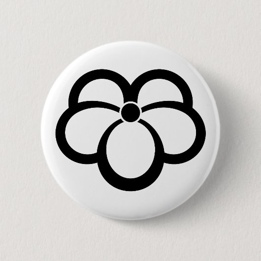Korin-achtige gevlekte vis ronde button 5,7 cm (Voorkant)