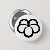 Korin-achtige gevlekte vis ronde button 5,7 cm (Voorkant /achterkant)