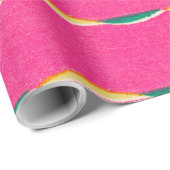 KORIN JAPANESE DESIGNER WOODBLOCK PINK GIFT WRAP CADEAUPAPIER (Rol Hoek)