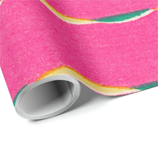 KORIN JAPANESE DESIGNER WOODBLOCK PINK GIFT WRAP CADEAUPAPIER (Rol Hoek)