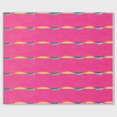 KORIN JAPANESE DESIGNER WOODBLOCK PINK GIFT WRAP CADEAUPAPIER (Vlak)