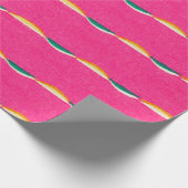 KORIN JAPANESE DESIGNER WOODBLOCK PINK GIFT WRAP CADEAUPAPIER (Hoek)