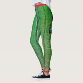 KORIN JAPANS HOUTBLOKPATROON GEDRUKTE LEGGINGS (Links)