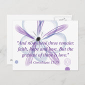 Korinthiërs Bijbelvers Bloemenkunst Briefkaarten (Voorkant / Achterkant)